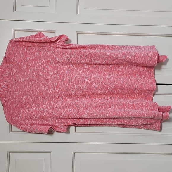 Pink Open-Front Cardigan with White Attached Tank - Picture 5 of 5